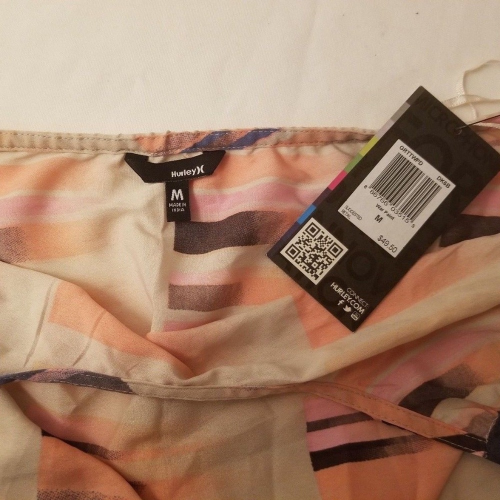 HURLEY War Paint Dress NEW Halter Peach - Picture 3 of 4